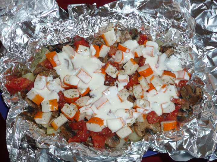 Papillote pomme de terre surimi ww