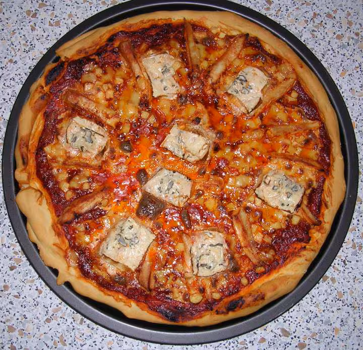 Pizza bressanne apres cuisson