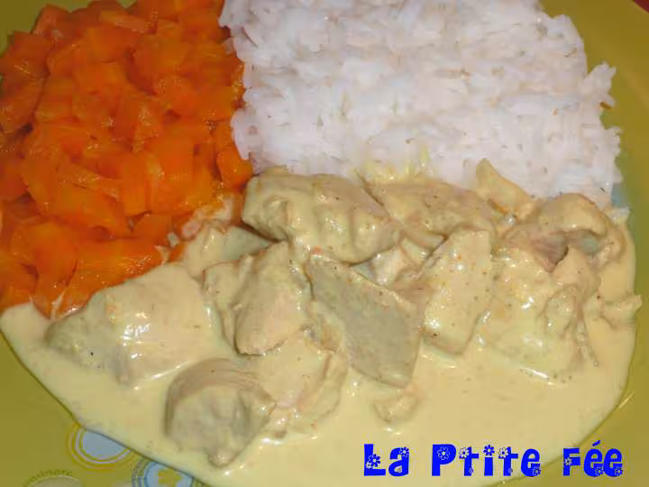 Poulet au lait de coco et curry ww