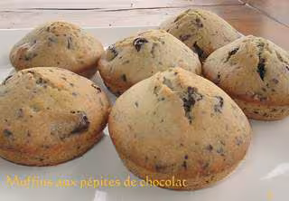 Muffins aux pepites de chocolat