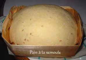 Pain a la semoule avant ciuisson