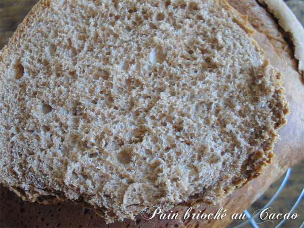Pain brioche au cacao