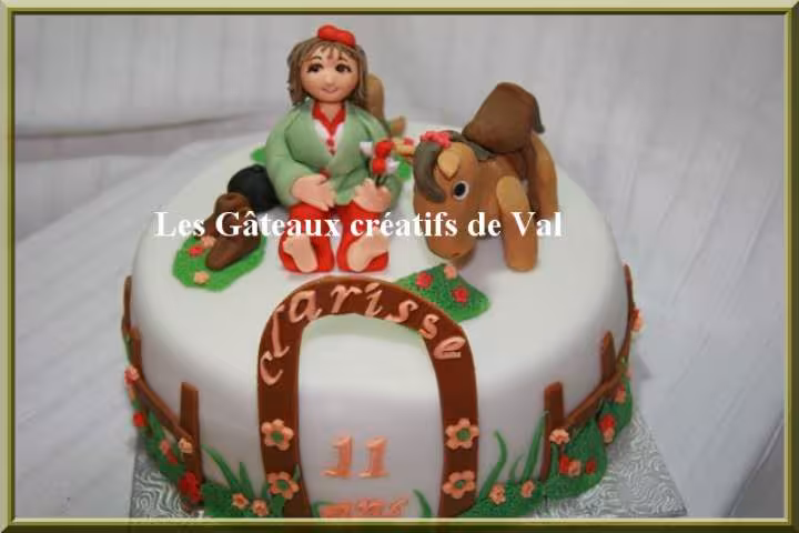 Gateau cavaliere et cheval