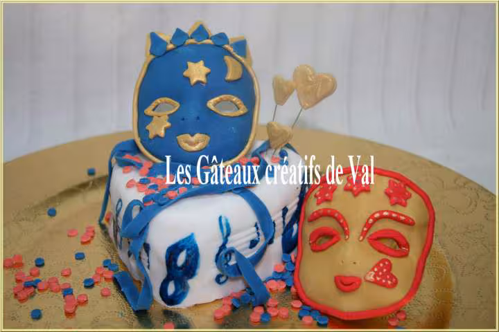 Gateau masque de carnaval