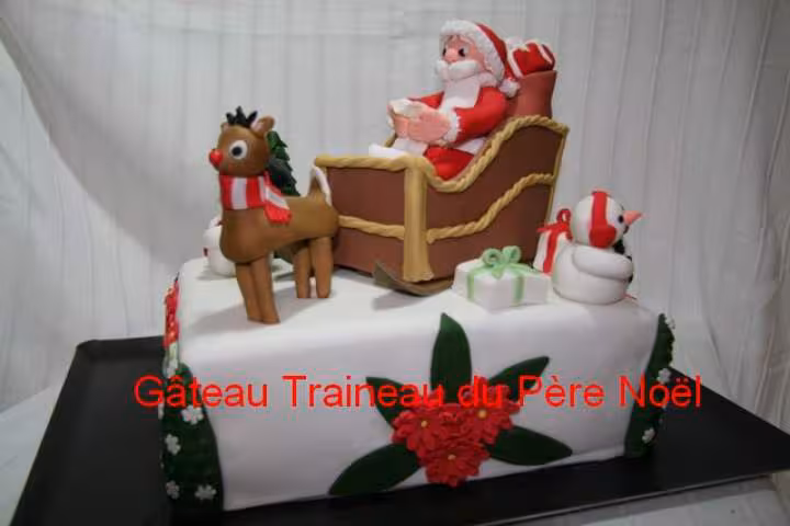 Gateau traineau du pere noel