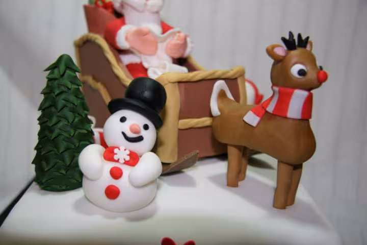 Gateau traineau du pere noel