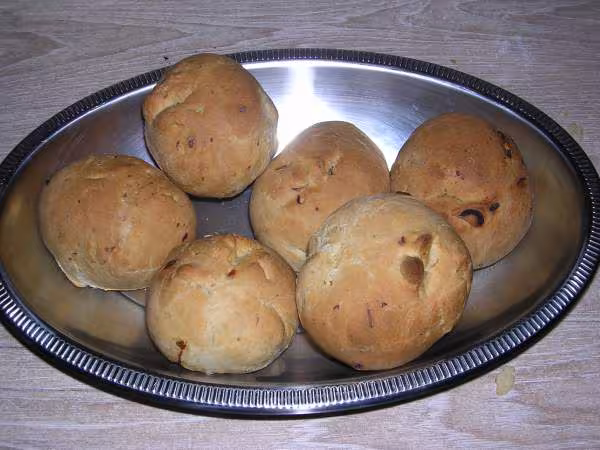 Petits pains aux oignons avec la map