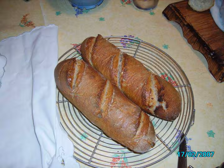 Baguettes au levain cuites