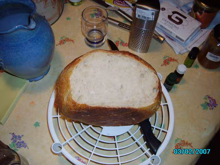 Interieur du pain au levain