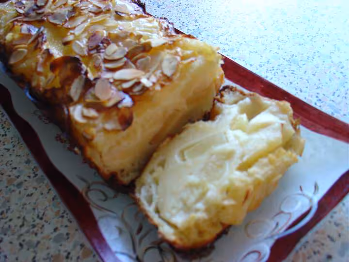 Clafoutis ananas amandes effilees et rhum