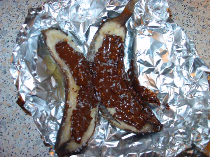 Papillotes de banane au chocolat et noix de coco varoma tm31