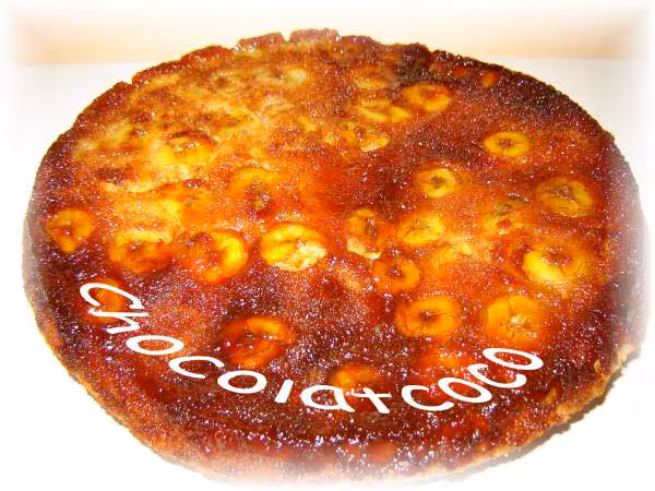 Moelleux exotique aux bananes caramelisees