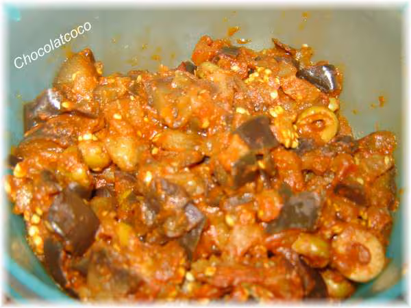 Salade aubergines olives de cadeau