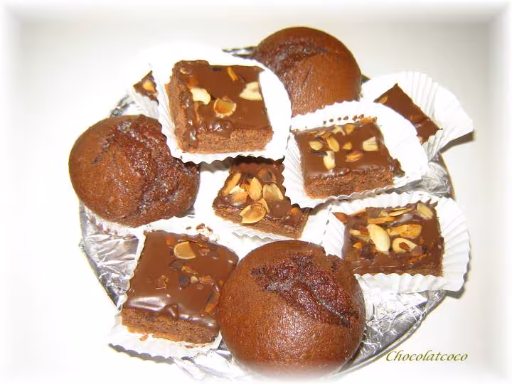 Savoureux de cadeau ganache et muffins au choc