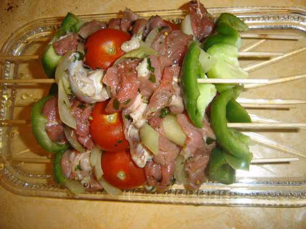 Mes brochettes d agneau marine