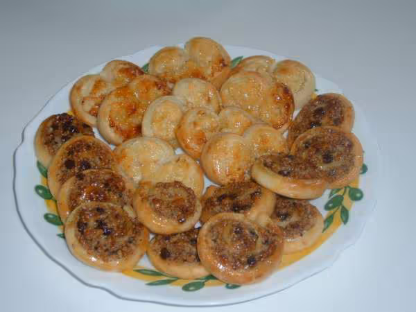 Petits palmiers et spirales chocolat noix cannelle