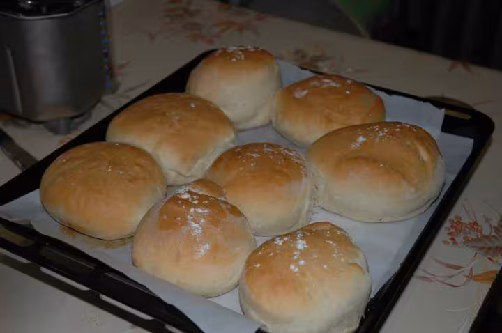 Hamburger a la sorti du four