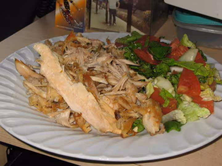 Dinde et salade
