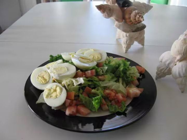 Oeuf et salade