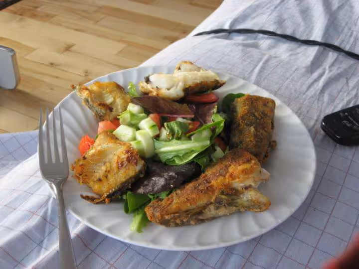 Salade et morue