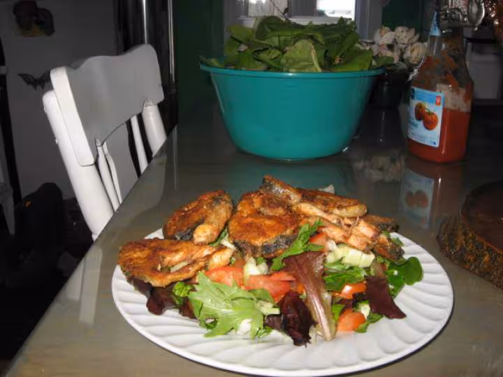 Saumon et salade