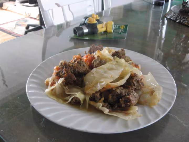 Steak hahe chou tomate ect