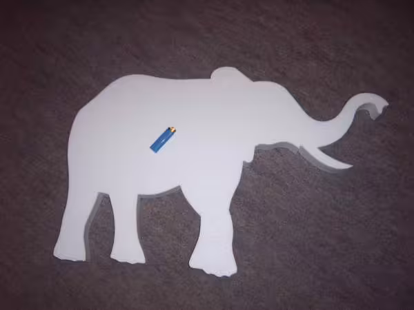 Elephant en polystyrene