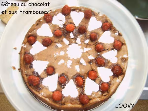 Gateau choco framboises de na