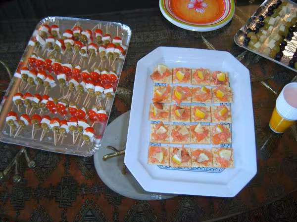 Brochettes olive mozza tomate