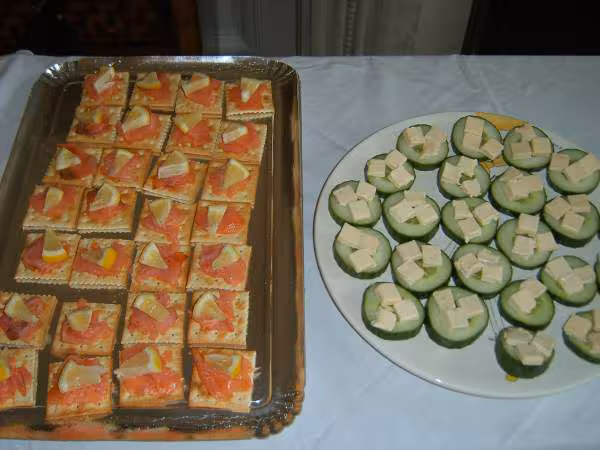 Craquers saumon et concombre apericube