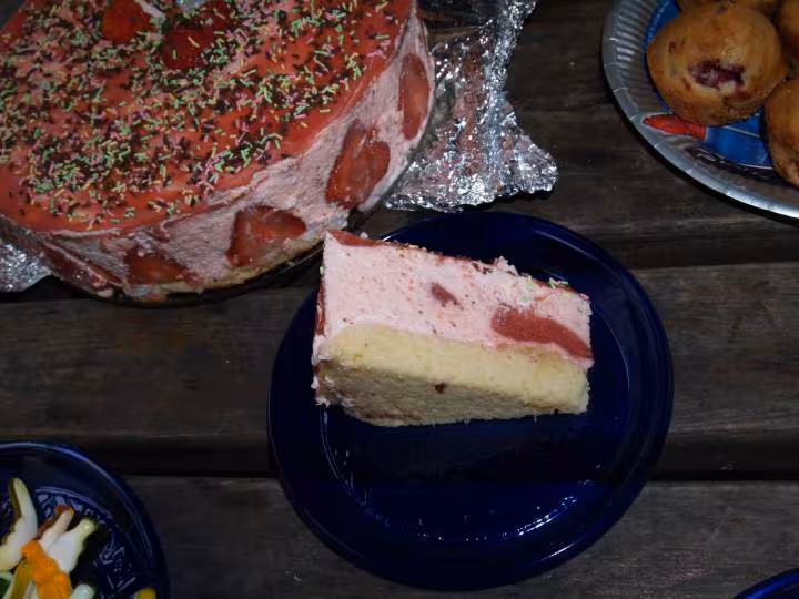 Bavarois fraise facon fraisier