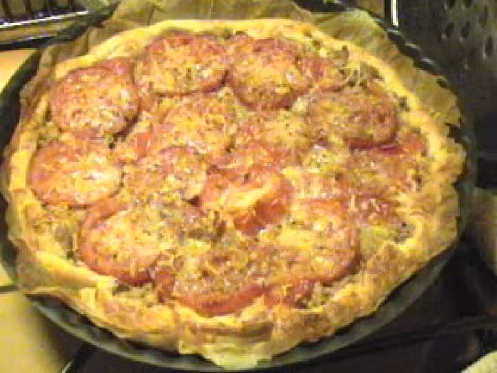 Tarte moutarde thon tomates