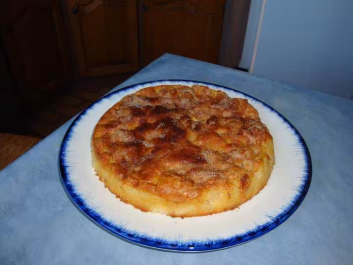 Gateau aux pommes cannelle et extrait d amande