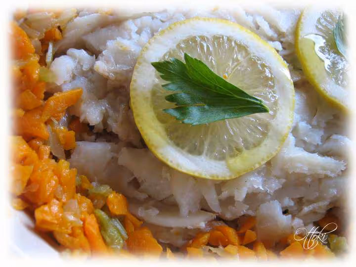 Fletan et legumes fondants au varoma et bechamel allegee aux champignons