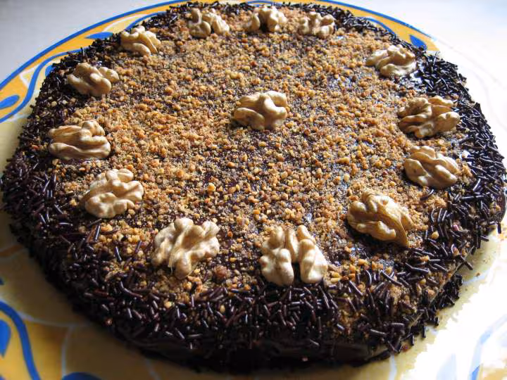 Gateau moelleux aux noix et au chocolat au tm