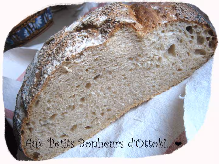 Interieur du pain de campagne au levain kayser map et four