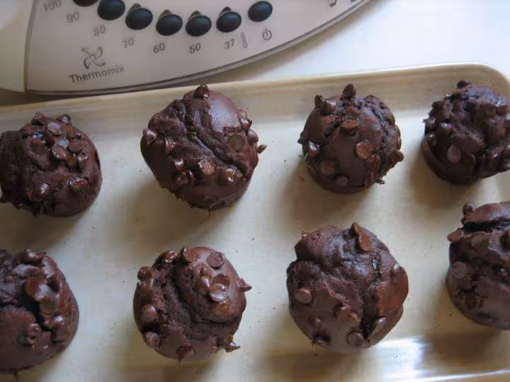 Muffins chocolat et pepites zoom