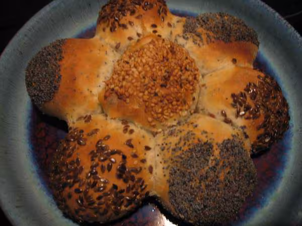 Petits pains moelleux au tm en marguerite