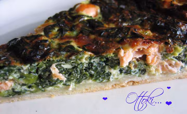 Tarte au saumon et aux epinards au tm
