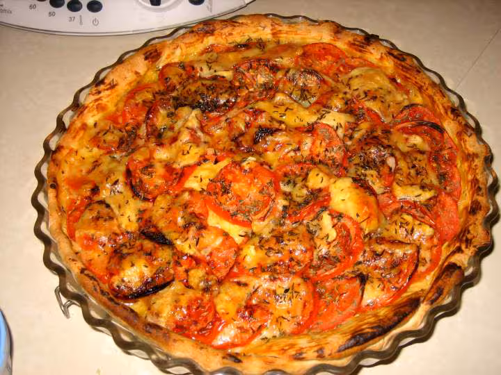 Tarte tomate moutarde comte thym au thermomix recette perso