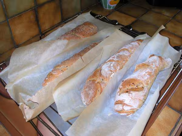 Baguettes multi cereales sur poolish