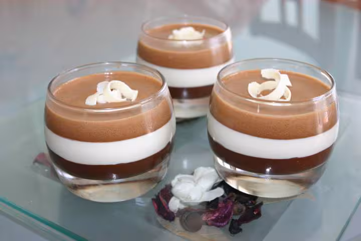 Verrines aux 3 chocolats