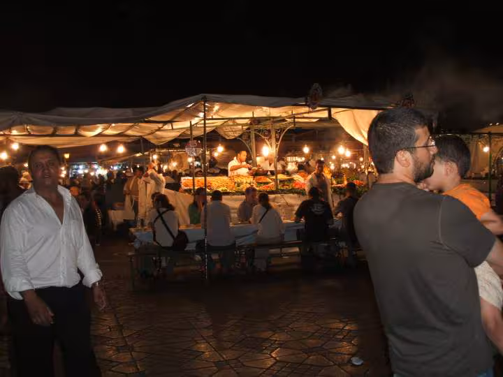 Etal des gargotes sur la place jammaa el fna
