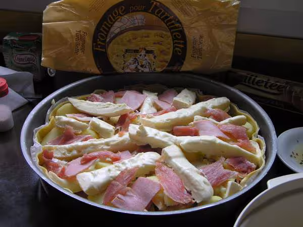 Feuillete aux 2 jambons et tartiflette