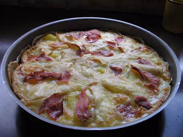 Feuillete aux 2 jambons et tartiflette