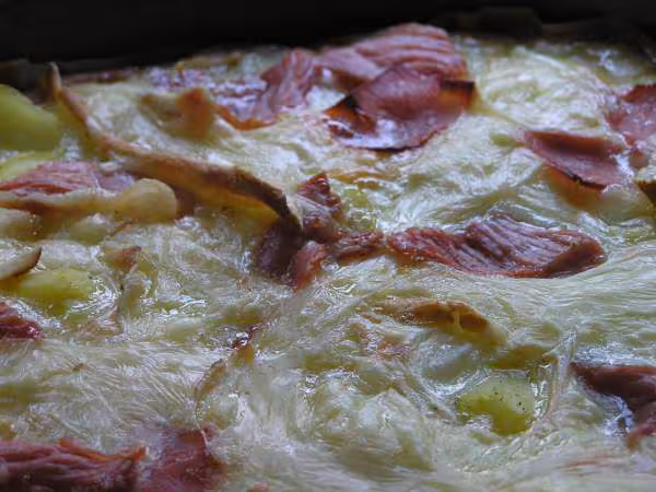 Feuillete aux 2 jambons et tartiflette