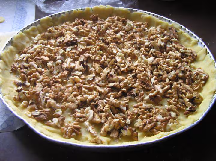 Fond de tarte aux noix garni 15 11 09