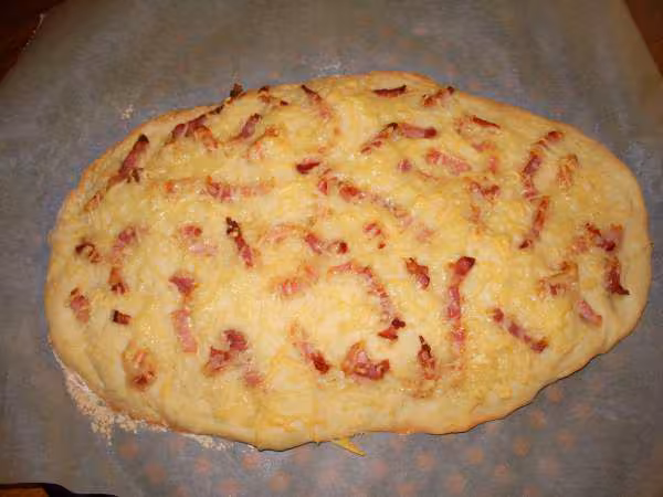 Fougasse aux lardons