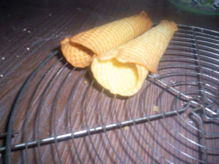 Gaufrettes en cornet