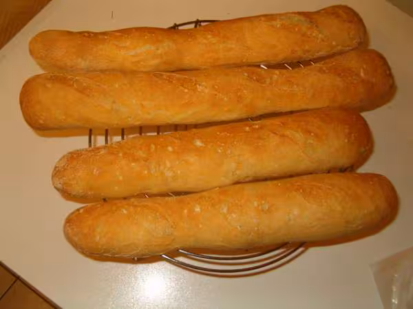 Baguettes sur poolish de serise congelees puis decongelees et cuites